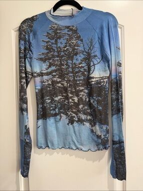 FP Movement by Free People Blue Scenic Long-Sleeve Tee